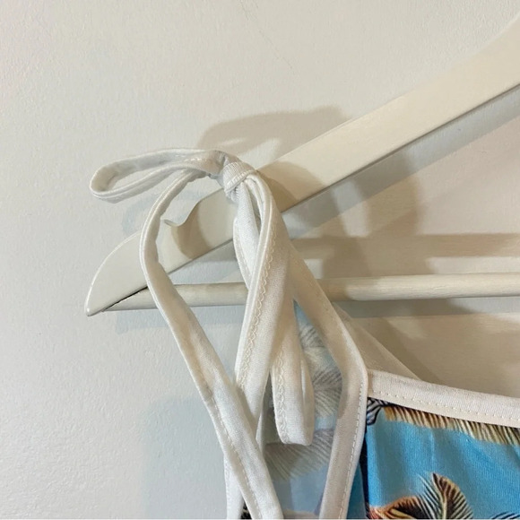 Beach Pullover Summer Dress with Drawstring Tie Up and Adjustable Straps Size M - Picture 11 of 17